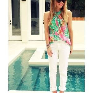 Lily Pulitzer white skinny jeans